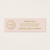 Eenvoudig je Logo toevoegen Hartelijk dank Pakket  Mini Visitekaartjes (Voorkant)