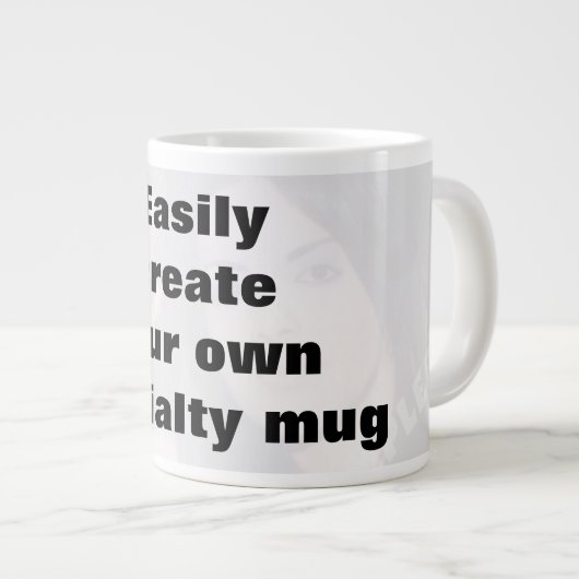 Eenvoudig je mok creëer. Verwijder de grote tekst! (Voorkant rechts)