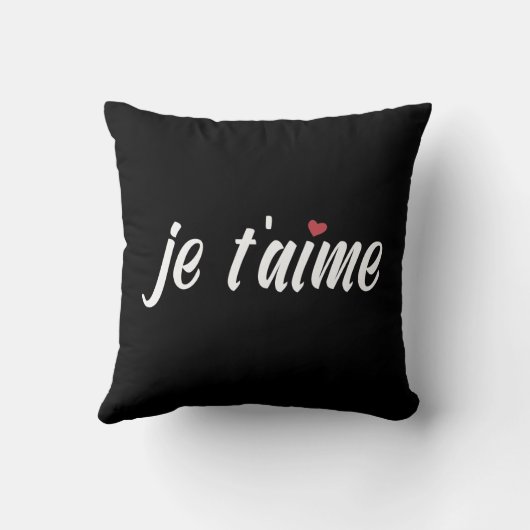 Eenvoudig Je T-aime, ik hou van je Valentijn Sierk Kussen (Achterkant)