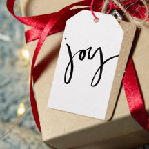 Eenvoudig JOY Black en White Minimalist Holiday