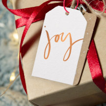 Eenvoudig JOY Copper Metallic Minimalist Holiday