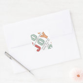 Eenvoudig Joy Holiday-adreslabel | Glitter Vierkante Sticker (Envelop)