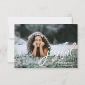 Eenvoudig Joyful met patroon terug Fotokerst Kaart (Voorkant)