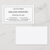 Eenvoudig, juridisch professioneel Visitekaartje (Voorkant / Achterkant)