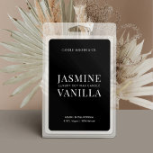 Eenvoudig kaartenlabel minimalistisch zwart-wit voedselcontainer etiket