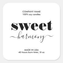 Eenvoudig kaartenlabel Modern minimalist Vierkante Sticker