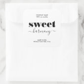 Eenvoudig kaartenlabel Modern minimalist Vierkante Sticker (Tas)