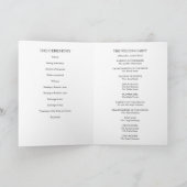 Eenvoudig kalligrafie-huwelijksprogramma gevouwen programma (Binnen)