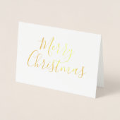 Eenvoudig kalligrafie met prettige kerstdagen folie kaarten (Voorkant)