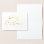Eenvoudig kalligrafie met prettige kerstdagen folie kaarten (Display)
