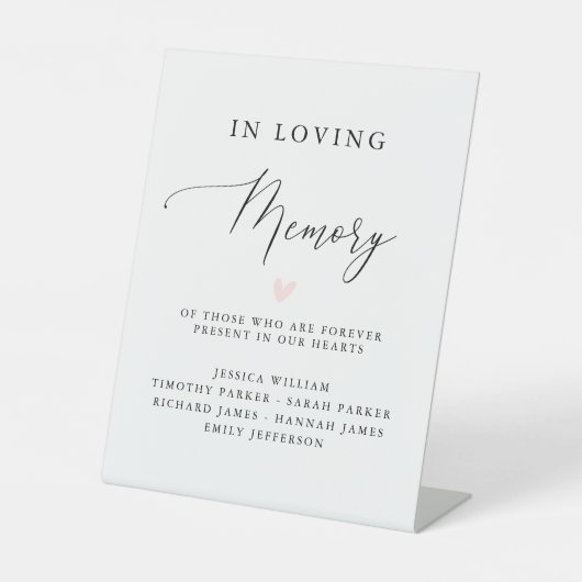 Eenvoudig kalligrafie roestig trouwherdenkingbord reclamebord met voetstuk (Voorkant)