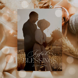 Eenvoudig kalligrafie schrift modern minimalistisc feestdagenkaart