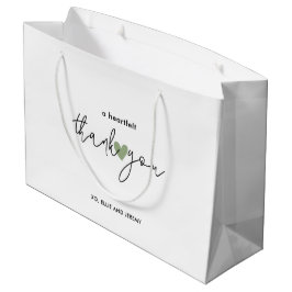Eenvoudig kalligrafie schrift Salie groene Hart Hu Groot Cadeauzakje