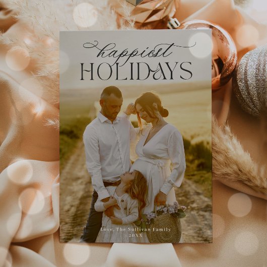 Eenvoudig kalligrafieschrift Modern minimalistisch Feestdagenkaart