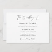 Eenvoudig kalligrafiescript Horizontale fotobruilo Kaart (Achterkant)