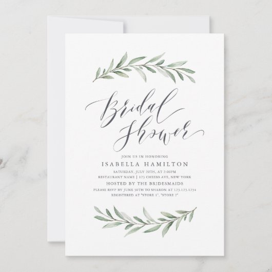 Eenvoudig kalligrafiet vrijgezellenfeest kaart (Voorkant)