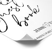 Eenvoudig kalligrafisch foto van het gebaar rond h poster (Hoek)