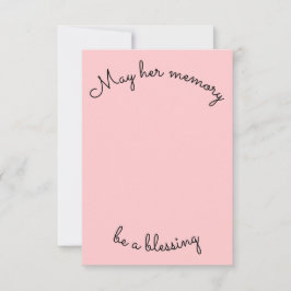 Eenvoudig kan haar geheugen een verbluffende sympa bedankkaart