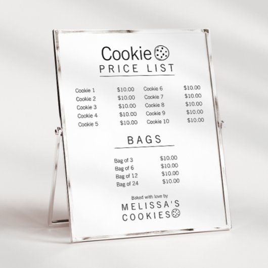 Eenvoudig kant-en-klaar bakkerijmenu flyer