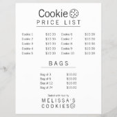 Eenvoudig kant-en-klaar bakkerijmenu flyer (Voorkant)