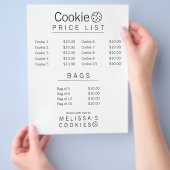Eenvoudig kant-en-klaar bakkerijmenu flyer (Hand)