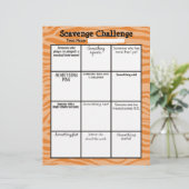 Eenvoudig kantoor-scavenjachtjachtbordbriefje (Staand voorkant)