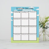 Eenvoudig kantoor-scavenjachtjachtbordbriefje (Staand voorkant)