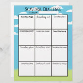 Eenvoudig kantoor-scavenjachtjachtbordbriefje (Voorkant / Achterkant)