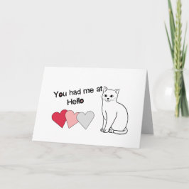 Eenvoudig kat dat je bij Hallo Valentijn Kaart had