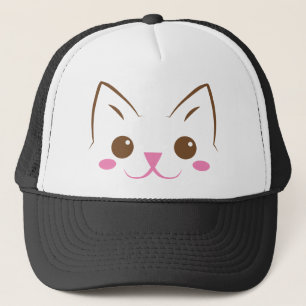 Eenvoudig kat gezicht zo schattig! trucker pet