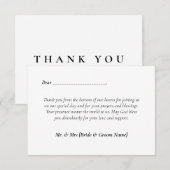 Eenvoudig katholiek bedankt minimalistisch (Voorkant / Achterkant)