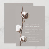 Eenvoudig katoenminimalistisch Floral Waterverf We Kaart (Voorkant / Achterkant)