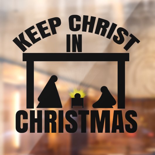 Eenvoudig KEEPSCHRIST IN CHRISTMAS Raamsticker (Vel 2)