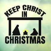 Eenvoudig KEEPSCHRIST IN CHRISTMAS Raamsticker (Vel 3)