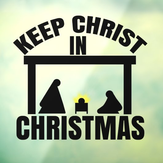 Eenvoudig KEEPSCHRIST IN CHRISTMAS Raamsticker (Vel 3)
