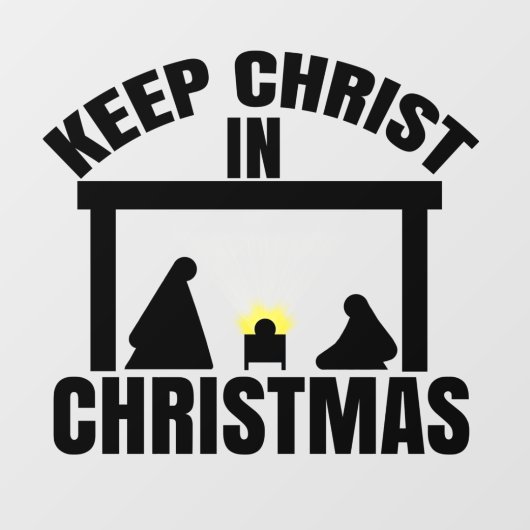 Eenvoudig KEEPSCHRIST IN CHRISTMAS Raamsticker (Vel)