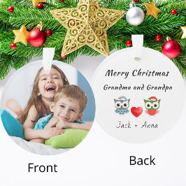 Eenvoudig Kerst Custom Text Modern Photo Ornament