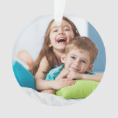 Eenvoudig Kerst Custom Text Modern Photo Ornament (voorkant)