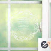Eenvoudig kerst-openingsurenbord raamsticker (Huis)