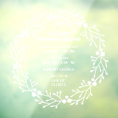 Eenvoudig kerst openuren bord, Kerstmis Raamsticker (Vel 3)