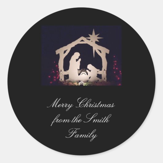 Eenvoudig Kerst sticker (Voorkant)