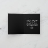 Eenvoudig kerstbalontwerp, seizoensgebonden klant bedankkaart (Binnen)