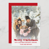 Eenvoudig kerstbericht met feestdag feestdagenkaart (Voorkant / Achterkant)