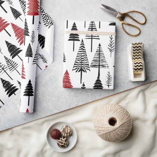 Eenvoudig kerstboom inpakpapier (Crafts)