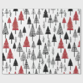 Eenvoudig kerstboom inpakpapier (Vlak)