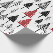 Eenvoudig kerstboom inpakpapier (Hoek)