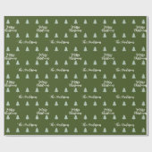 Eenvoudig kerstboom monogram inpakpapier (Vlak)