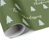 Eenvoudig kerstboom monogram inpakpapier (Rol Hoek)