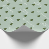 Eenvoudig kerstboom monogram inpakpapier (Hoek)