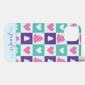 Eenvoudig kerstboom patroon Case-Mate iPhone hoes (Achterkant (horizontaal))